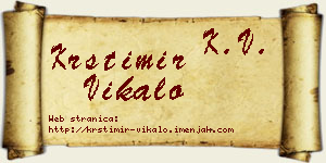 Krstimir Vikalo vizit kartica